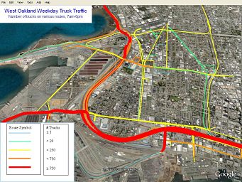 Weekday Truck Traffic in West Oakland